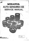 Miranda Sensorex EE Auto manual. Camera Instructions.